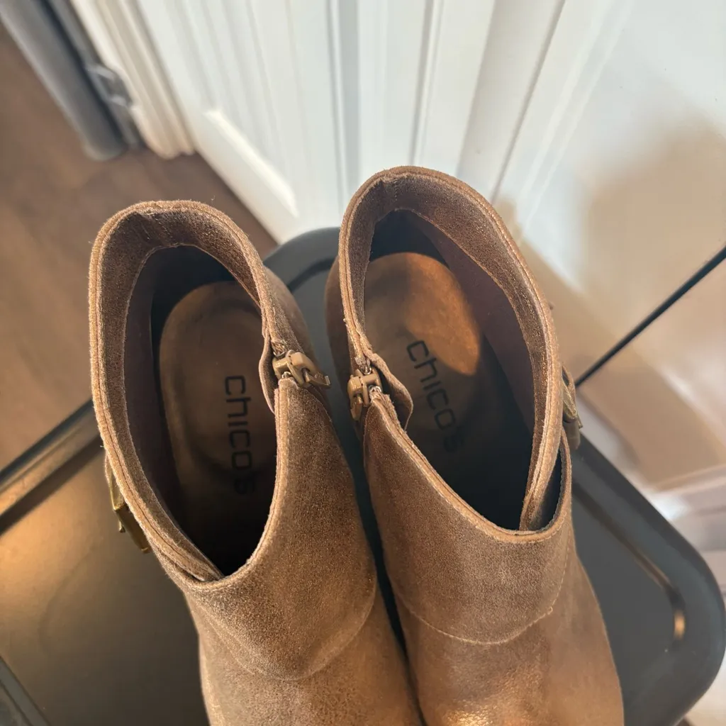 Chico’s Bronze Heeled Ankle Boots Size 9.5 - Image 7