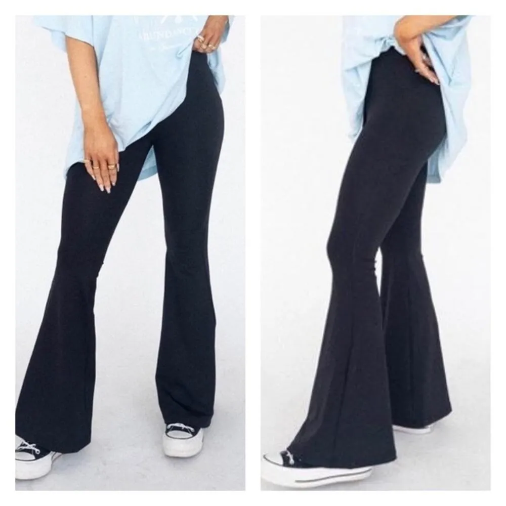 Boyed Flare Pants with Stretch in Black Size S - Image 2