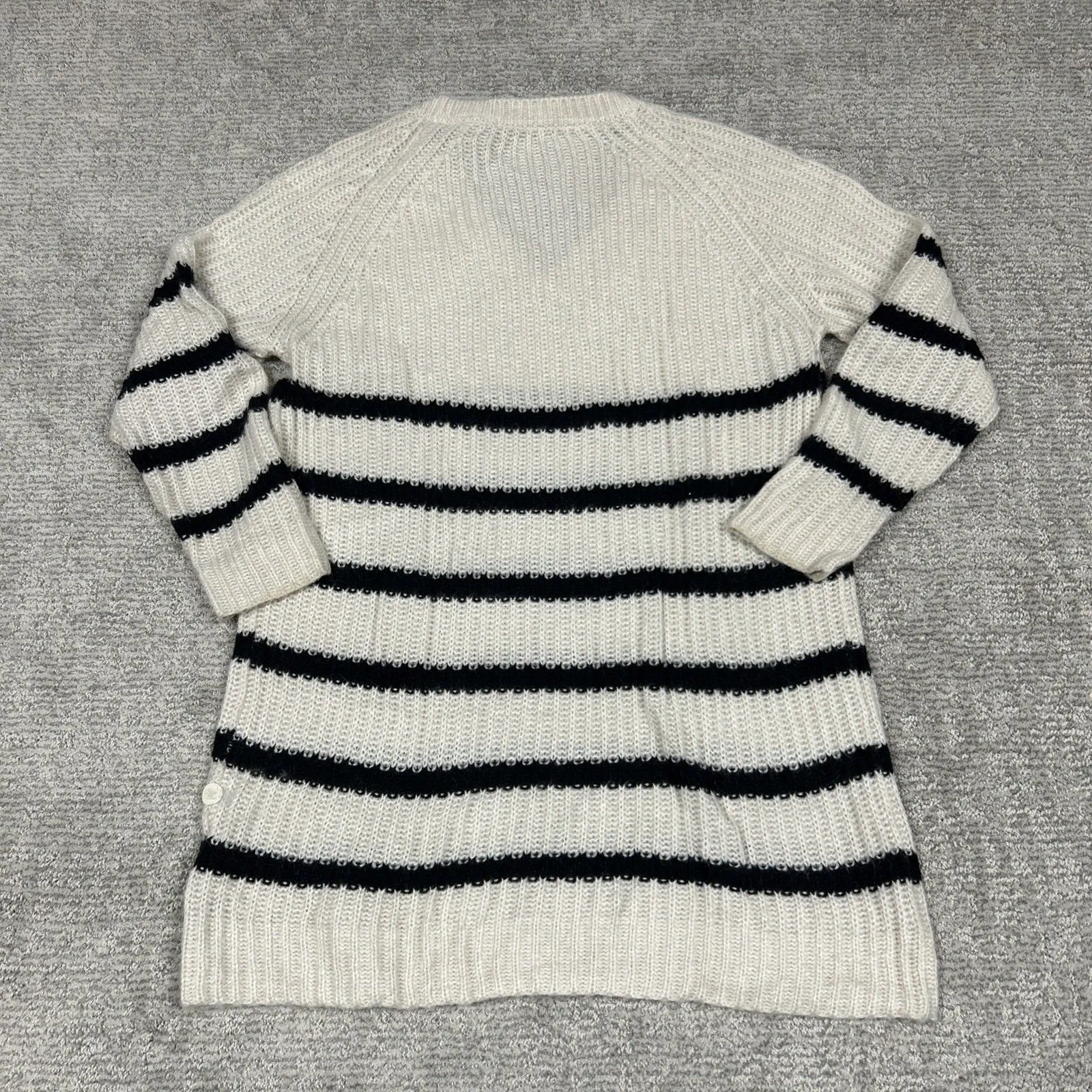 Scotch & Soda Home Alone Tunic Sweater Womens 3 Alpaca Mohair Cream Black - Image 5