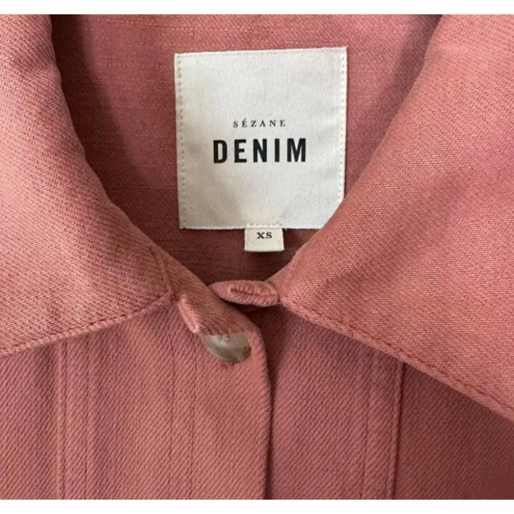 Sézane Sezane Will Jacket pink cotton Size xs bust 36 - Image 4