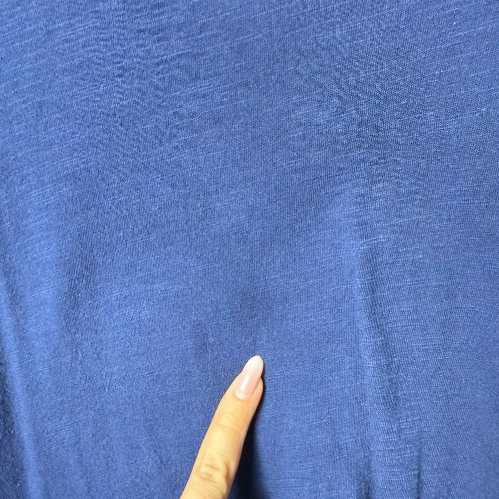 Athropologie Women’s Velvet by Graham & Spencer Shirt Dress Blue 100% Cotton L Size L - Image 9