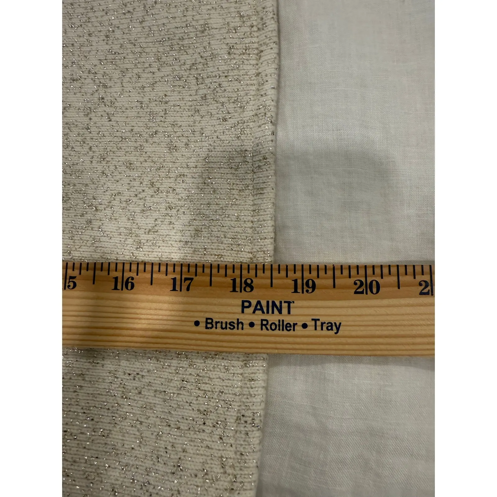 Zara Drop Shoulder Metallic Silver Crop Cotton Sweater Cream Women's Size Large - Image 8