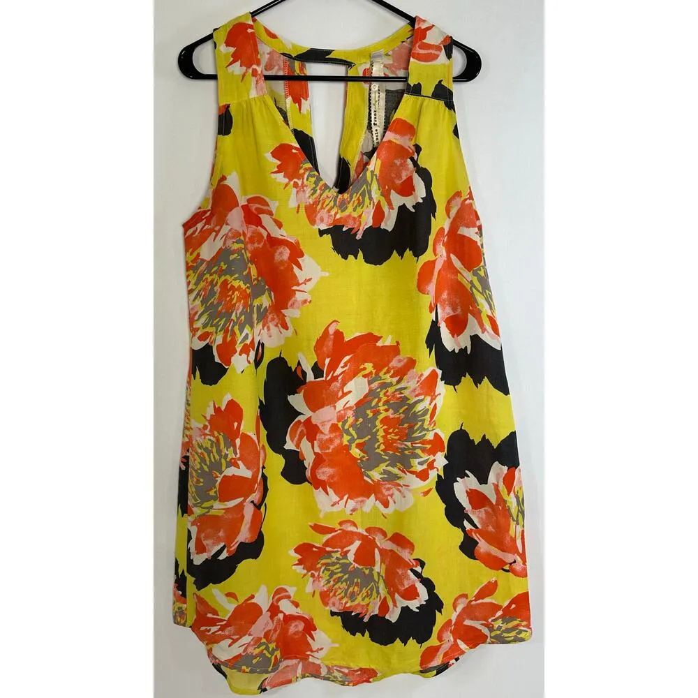 Uncle Frank Size Large Bold Floral Sleeveless Shift Dress Colorful Anthropologie - Image 4