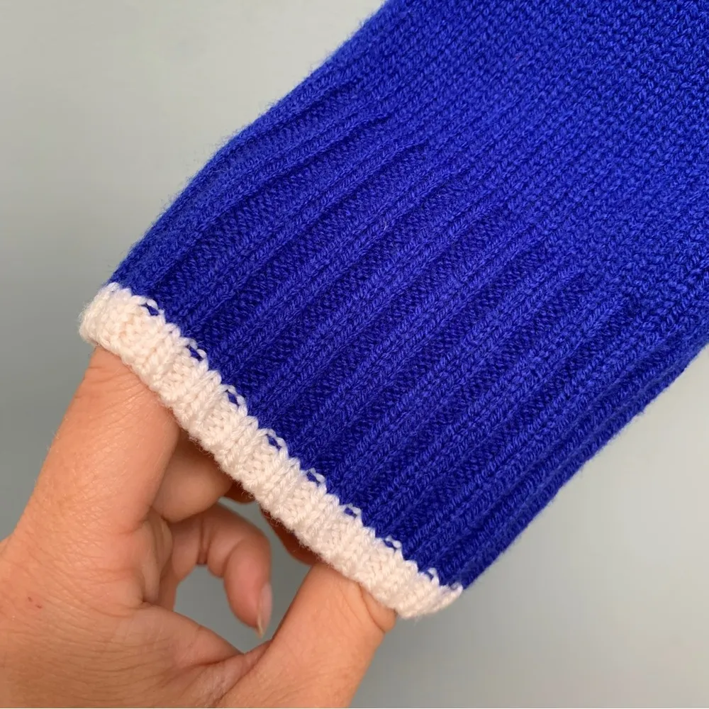 Draper James Spirit Wool Sweater in Blue Small - Image 4