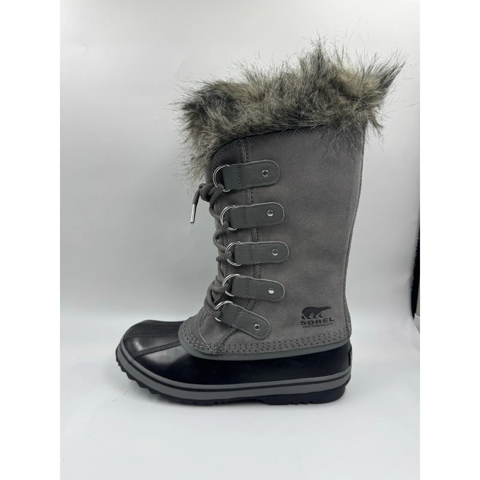 SOREL Joan of Arctic WP Insulated Mid Calf Quarry Black Winter Boots Women's 8 - Image 6