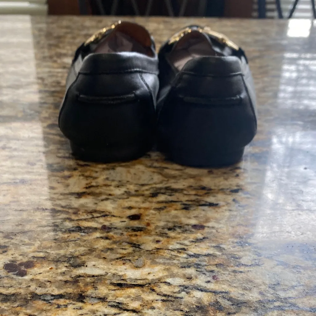 Kate Spade Black Loafers with Gold Detailing - Image 4