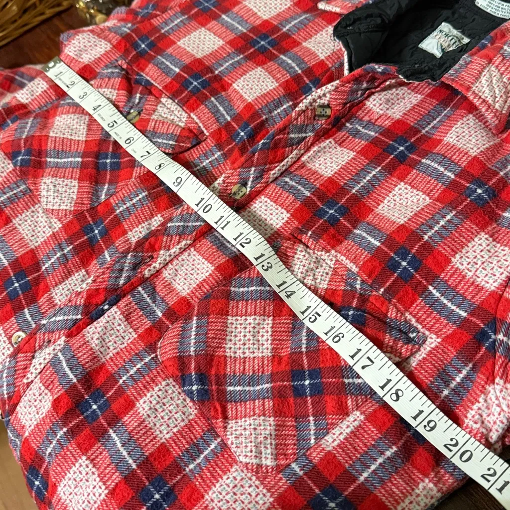 Vintage Quilted Jacket in shades of red white and blue - Image 5