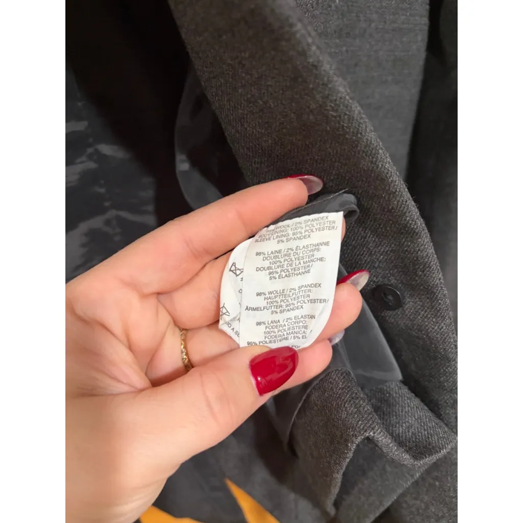 J.Crew Women’s Wool Blazer Size 6 Gray One Button Career Work Jacket - Image 7