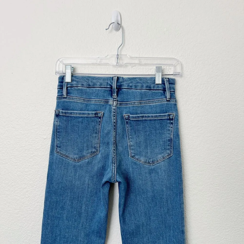 [Frame Denim] Jonah Medium Wash Mid Rise Le Crop Mini Boot Jeans Stretch Sz 26 - Image 6
