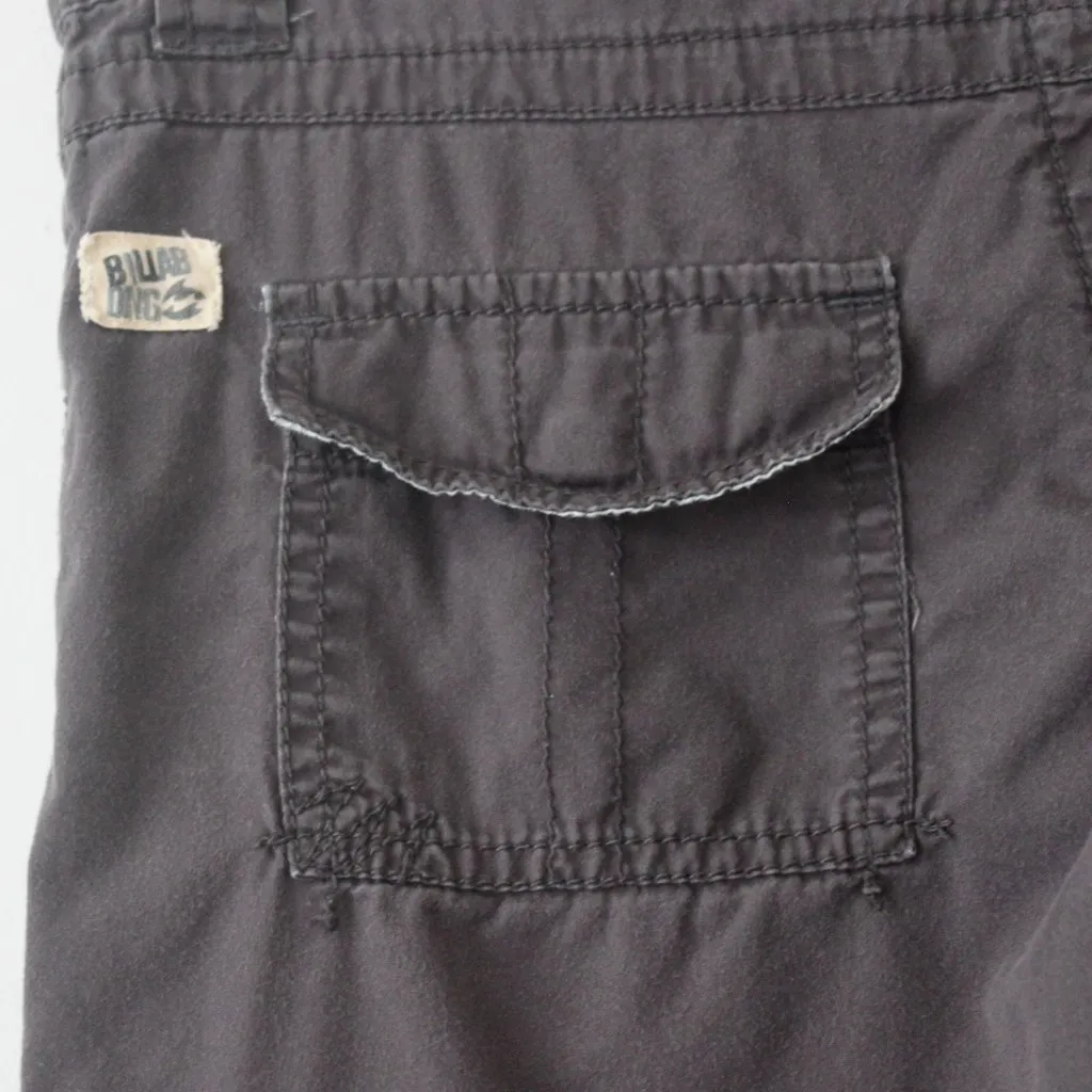 Billabong Vintage Y2K 100% Cotton Dark Grey Zipper Pocket Utility Shorts 1 - Image 11
