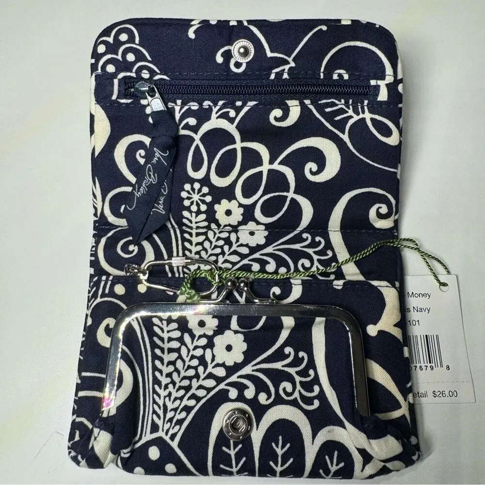 Vera Bradley One for the Money Wallet Twirly Birds Navy Retired Print NWT - Image 3