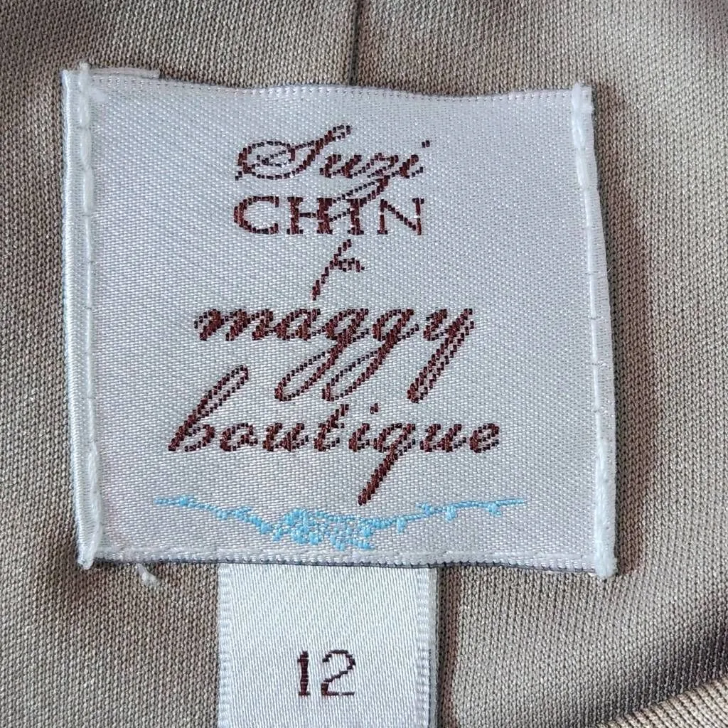 Suzi Chin for Maggy Boutique Gold Sequin Sleeveless Shift Dress NWT Size 12 Size L - Image 7