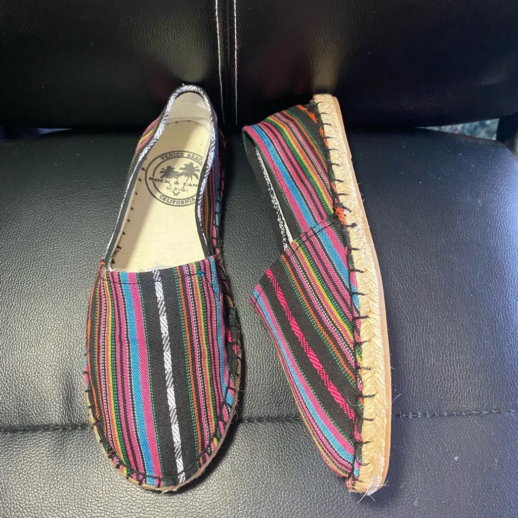 Rock & Candy By Zigi Colorful Striped Women’s Espadrilles Size 7 1/2 - Image 2