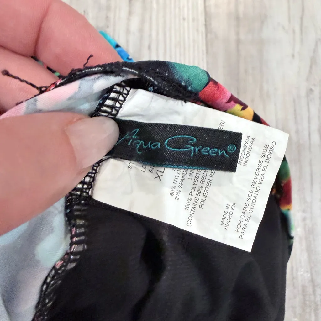 Aqua Green  Multicolor Swimsuit - Image 3