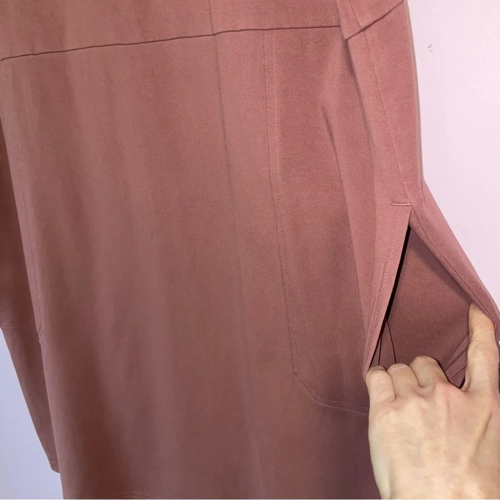 Duluth Trading Co T Shirt Dress Women XXL Casual Minimalist Cotton Stretch Pink - Image 3