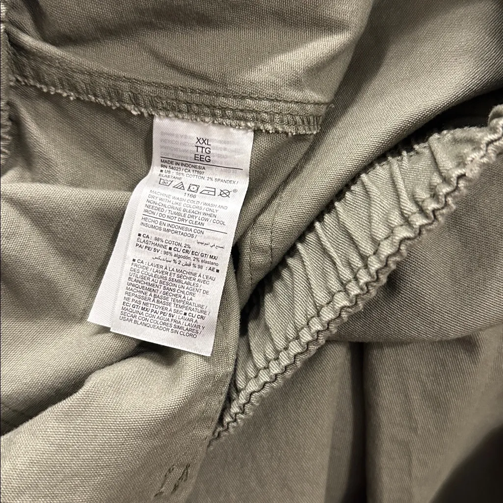 Old Navy High Waisted Pulla Utility Pants NEW Stone Wall Olive XXL - Image 14