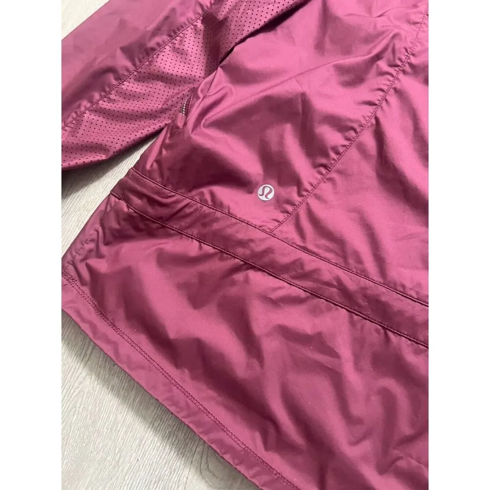 Lululemon Miss Misty Pullover Stow Hood 1/2 Zip Size 10 Rust Berry - Image 8