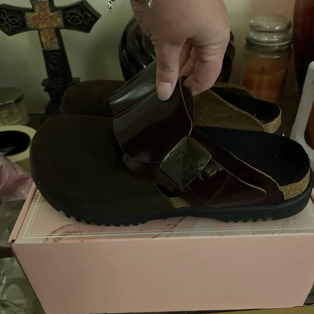 Bertula Birkenstock Brown and Dark Brown Slip - Image 3