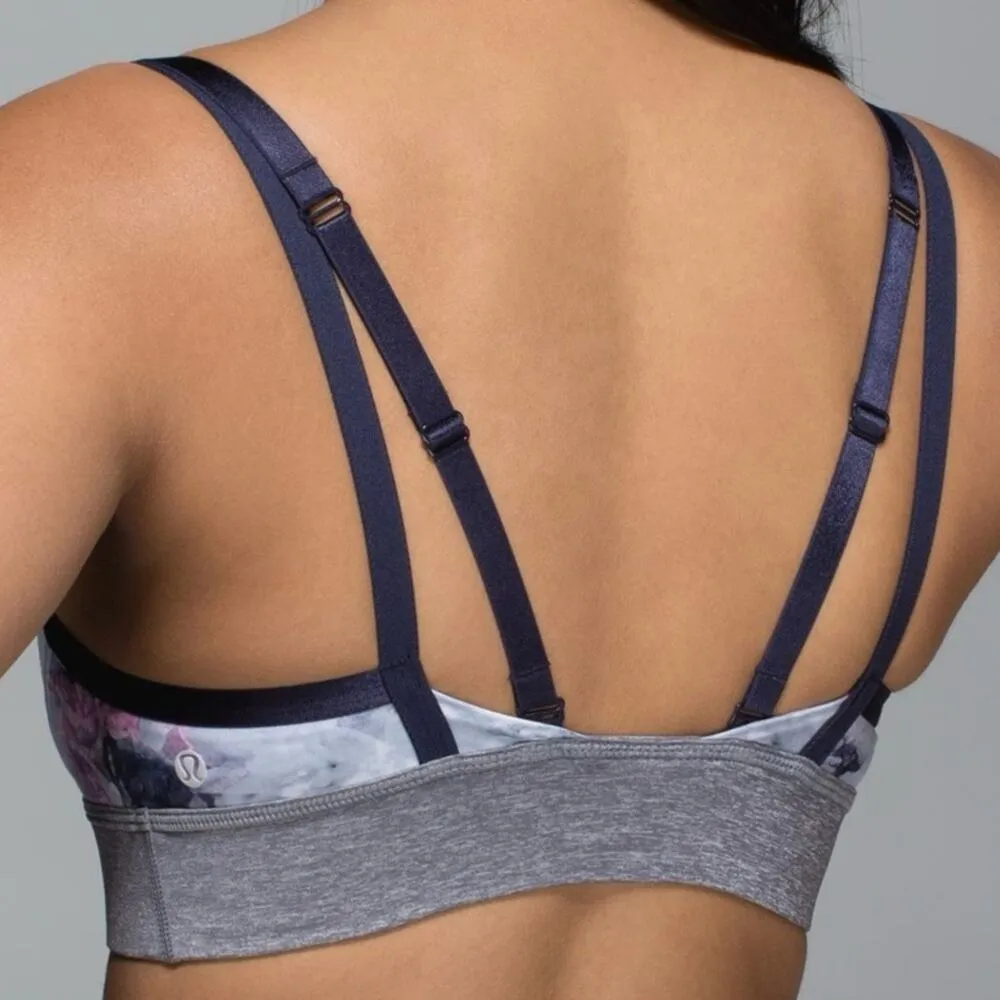Lululemon If You’re Lucky Bra in Moody Mirage White Deep Navy/Slate/Naval Blue 8 - Image 2