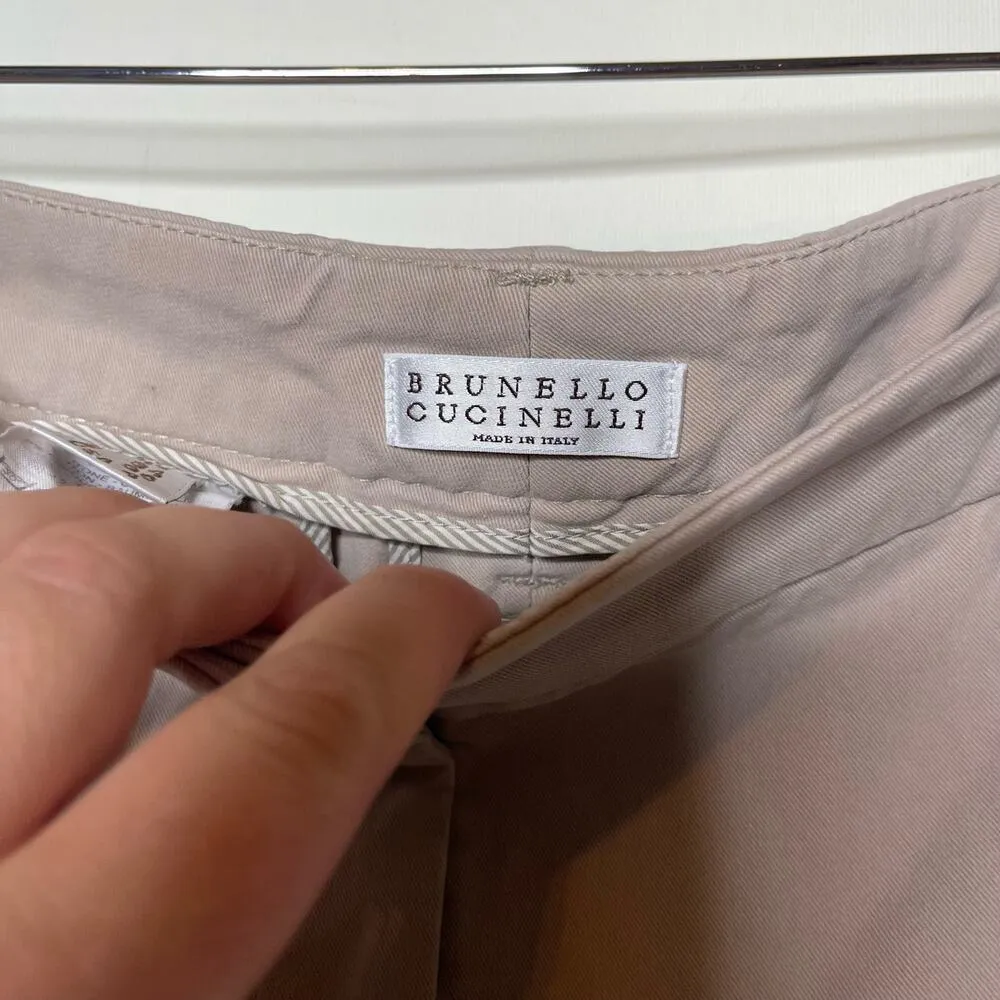 Brunello Cucinelli Pixie Straight Ankle Pants Gray 4 - Image 5