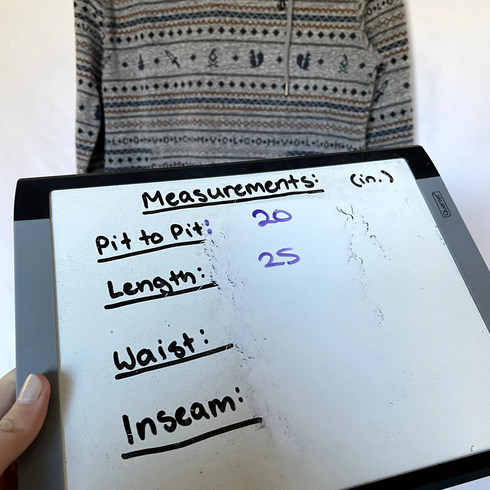 Volcom gray aztec stripe patterned hoodie sweater women's size small petite - Image 5