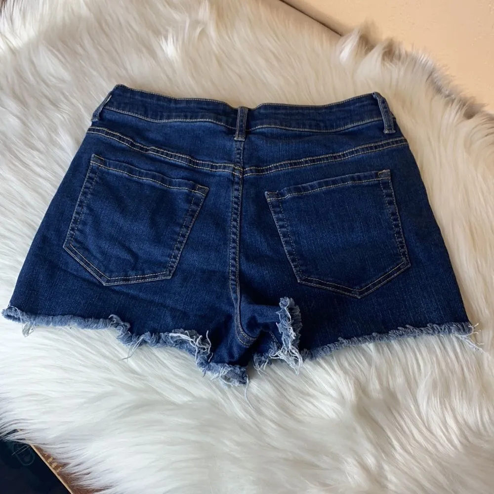 Forever 21 High Waist Cut Off Jean Shorts Size 27 - Image 2