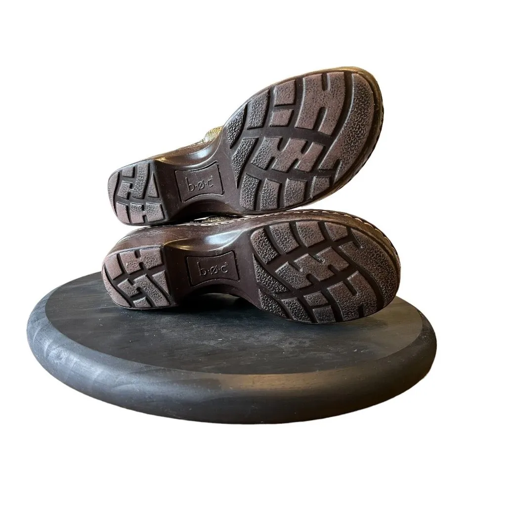 BOC Born Concept Shoes Women Sz 8 Peggy Snake Print Slip On‎ Clogs C00087 Brown - Image 3