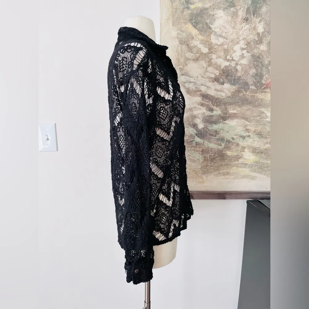 Free People Until Sundown Shirt in Black Size XS NWOT $98 - Image 4