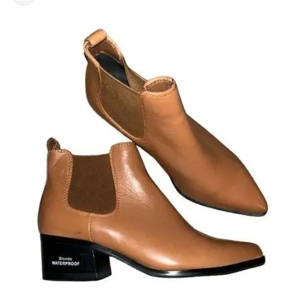 Blondo Waterproof Tan Ankle Pointed Toe Leather
Boots(Size 8.5M) - Image 3
