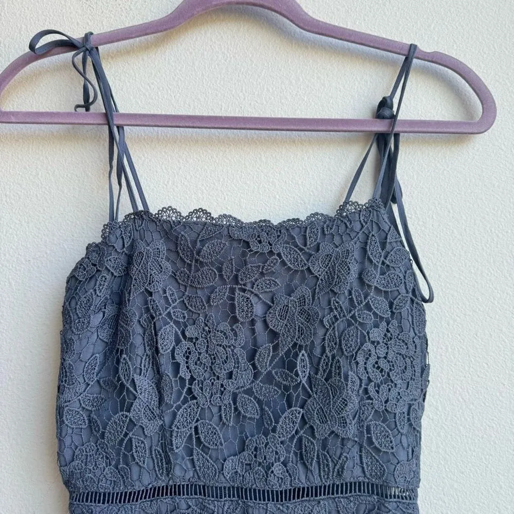 Abercrombie & Fitch Lace Tie Shoulder Wedding Party Guest Dress Size XS Petite - Image 3