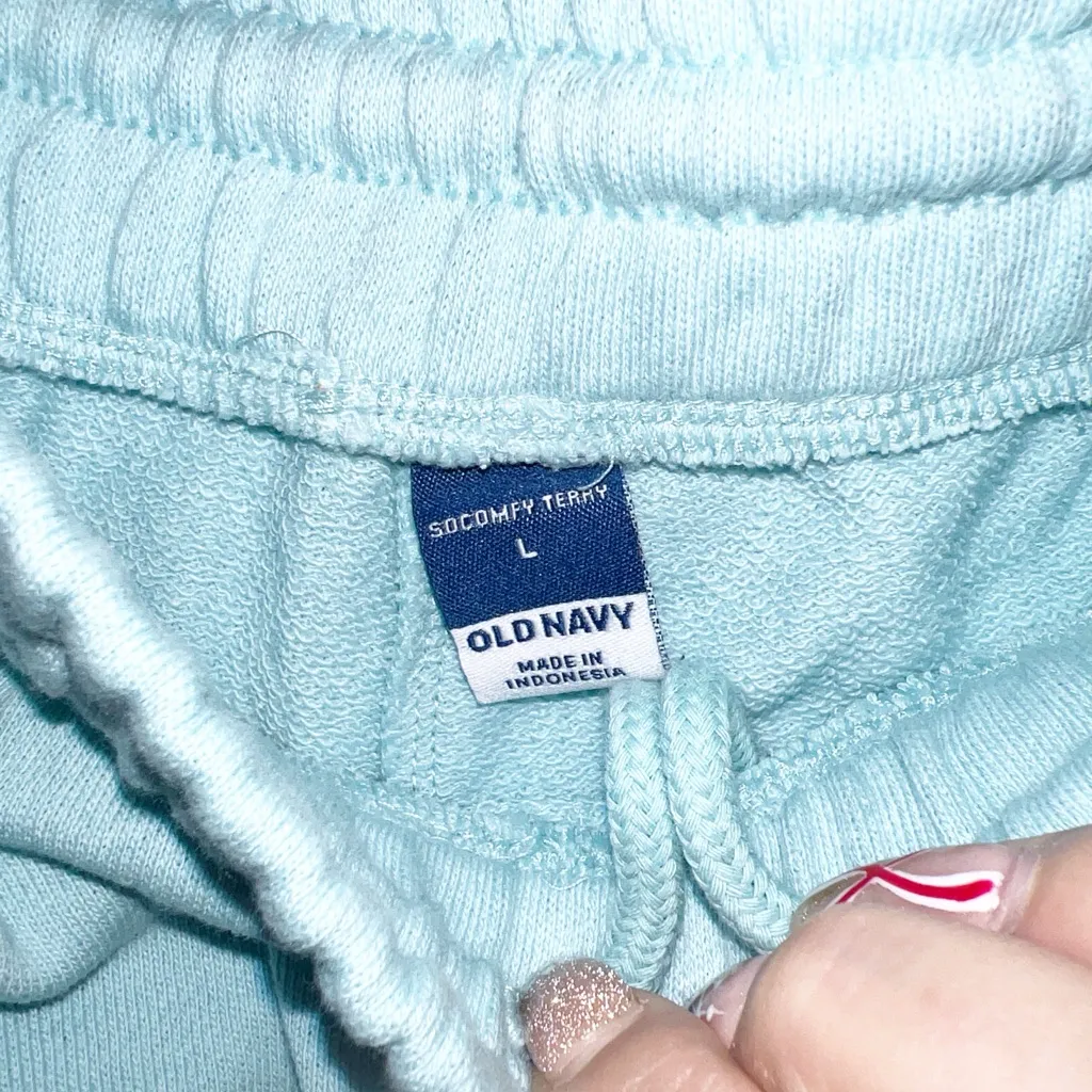 Old navy “east coast run club” so comfy terry 3” inseam ceramic blue shorts - Image 5