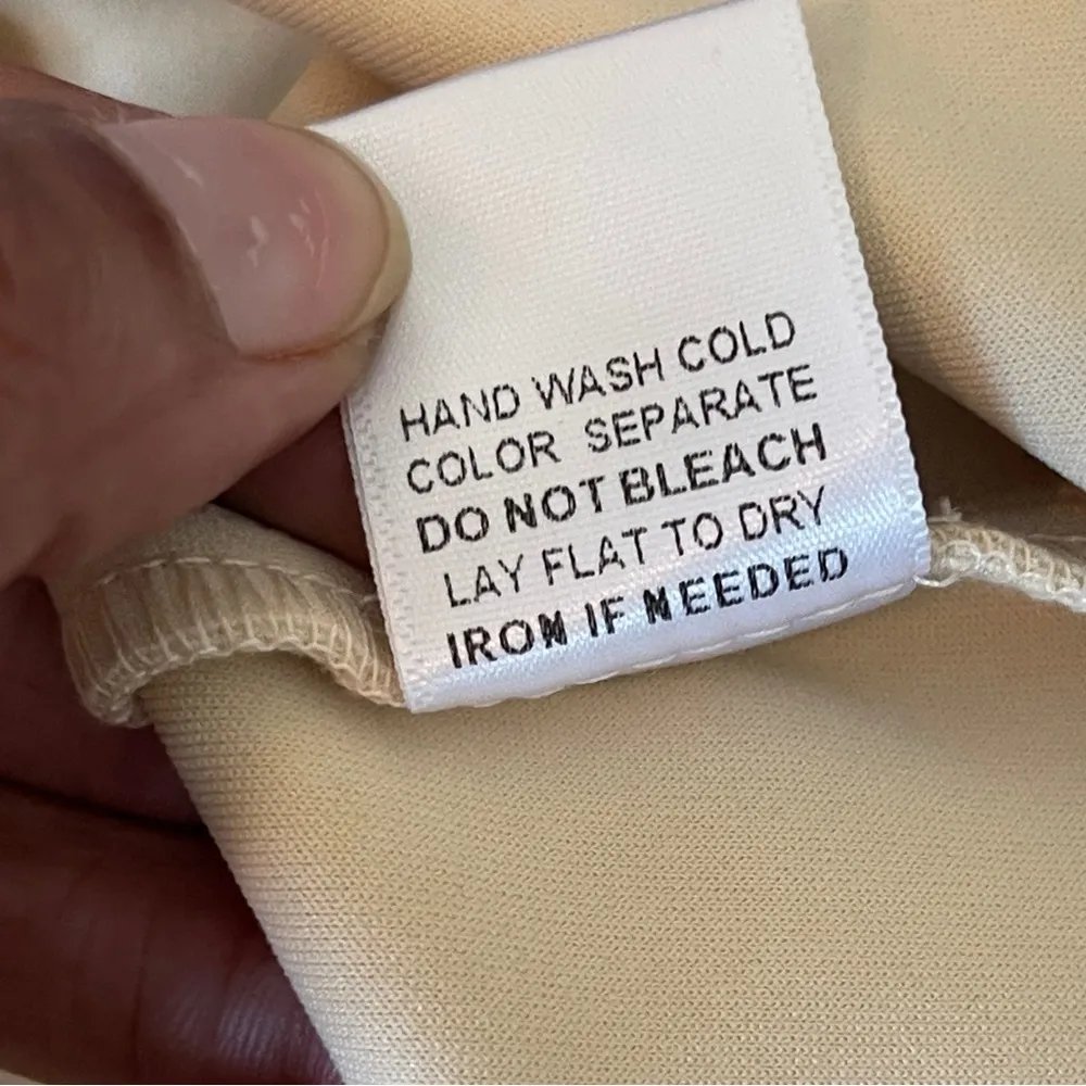 LE LIS | Cream Butterfly Print Faux Suede Mini Skirt Sz S - Image 8