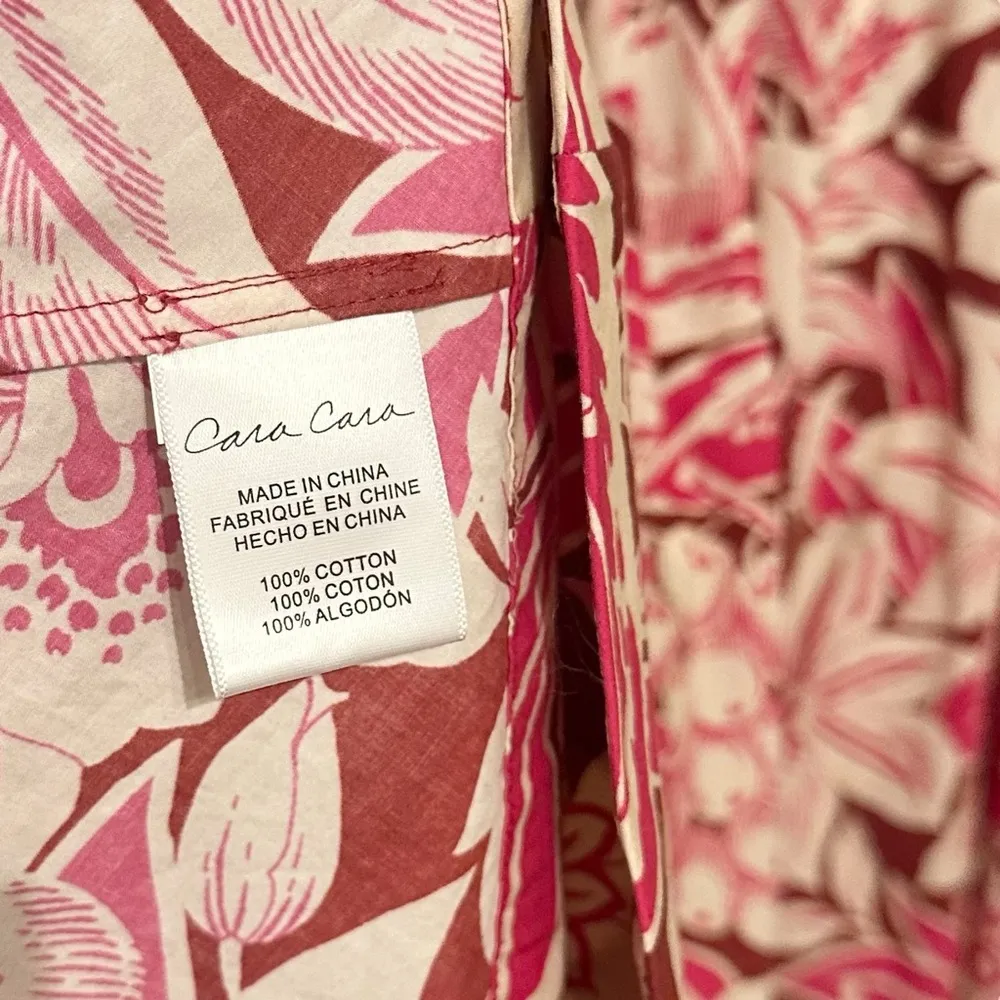 Cara Cara Nicola Cotton Dress in Tropical Harvest Pink Size 10 NEW - Image 7