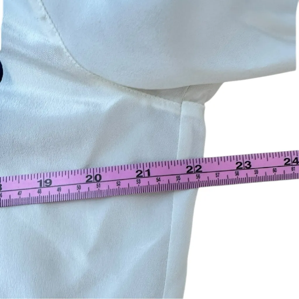 ESCADA Vintage 100% Silk Paisley Bodysuit Size 42 Blue Size M - Image 6