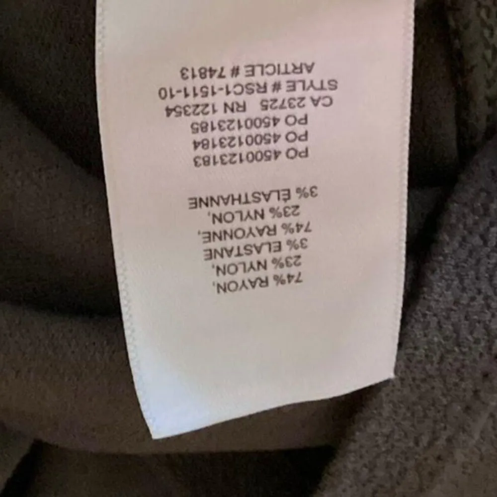 Aritzia Babaton Gray Square Neck Long Sleeve Cropped Sweatshirt Top Size S - Image 4