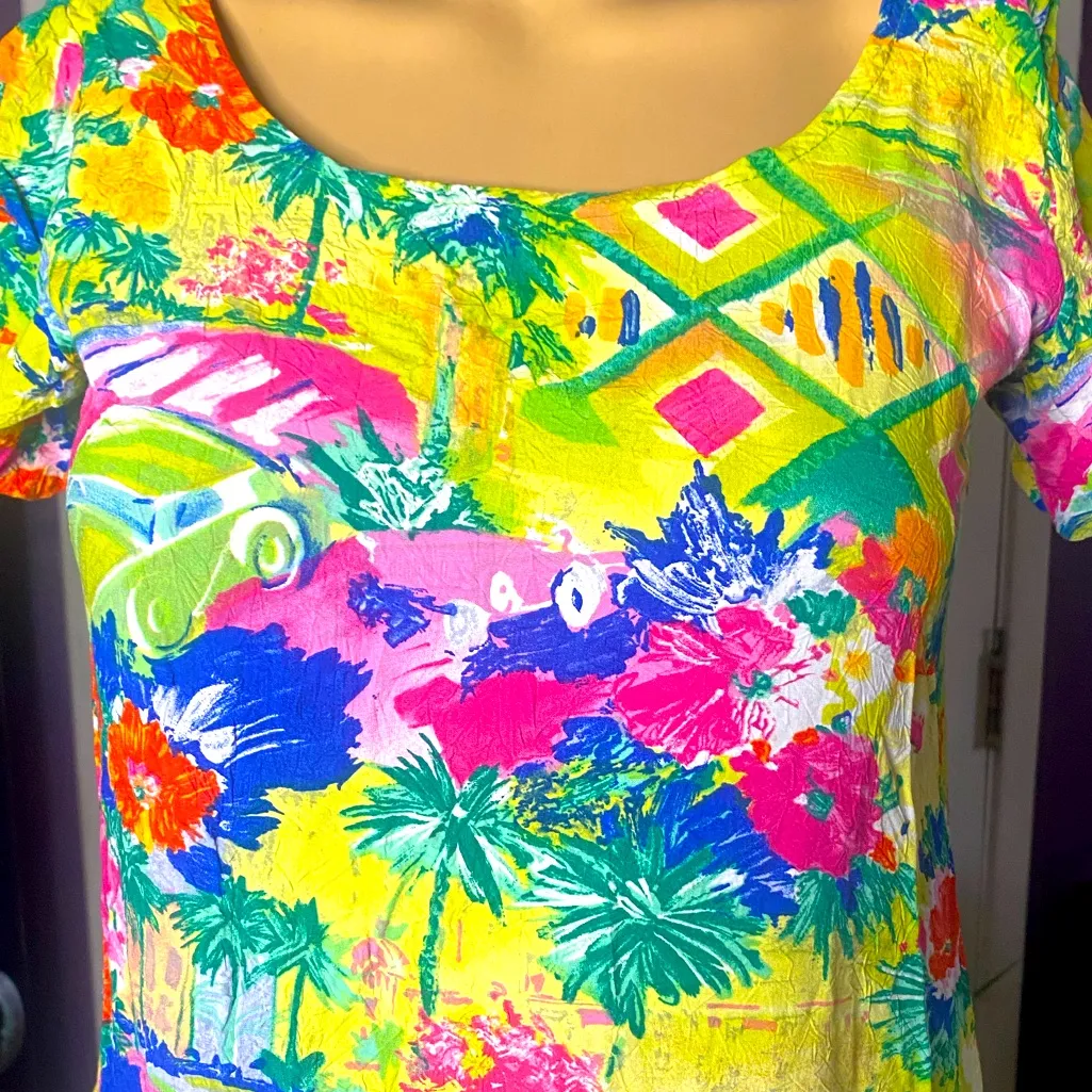 Vintage Jams World Tropical Print Mini
Dress - Multi-colored XS - Image 5