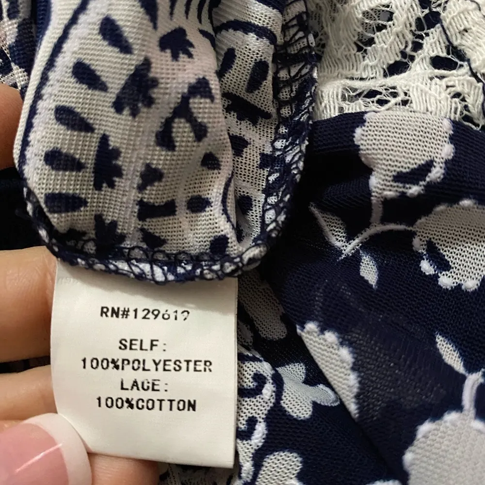 Siren Lily  small maternity sheer button up blouse - Image 10