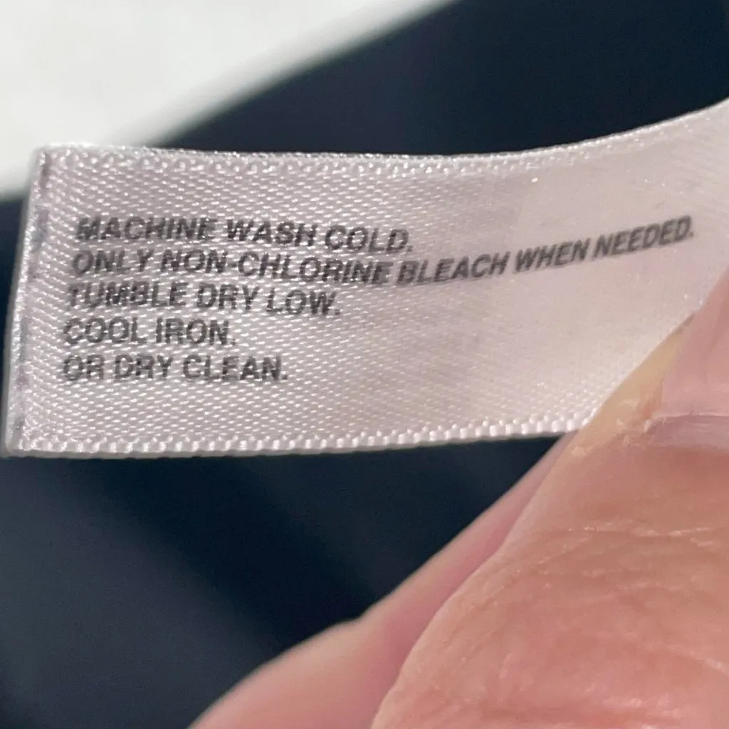 Gap Stretch Black Ruched Ribbon-Trimmed Waist Skirt with Pockets‎ Size 4 - Image 7