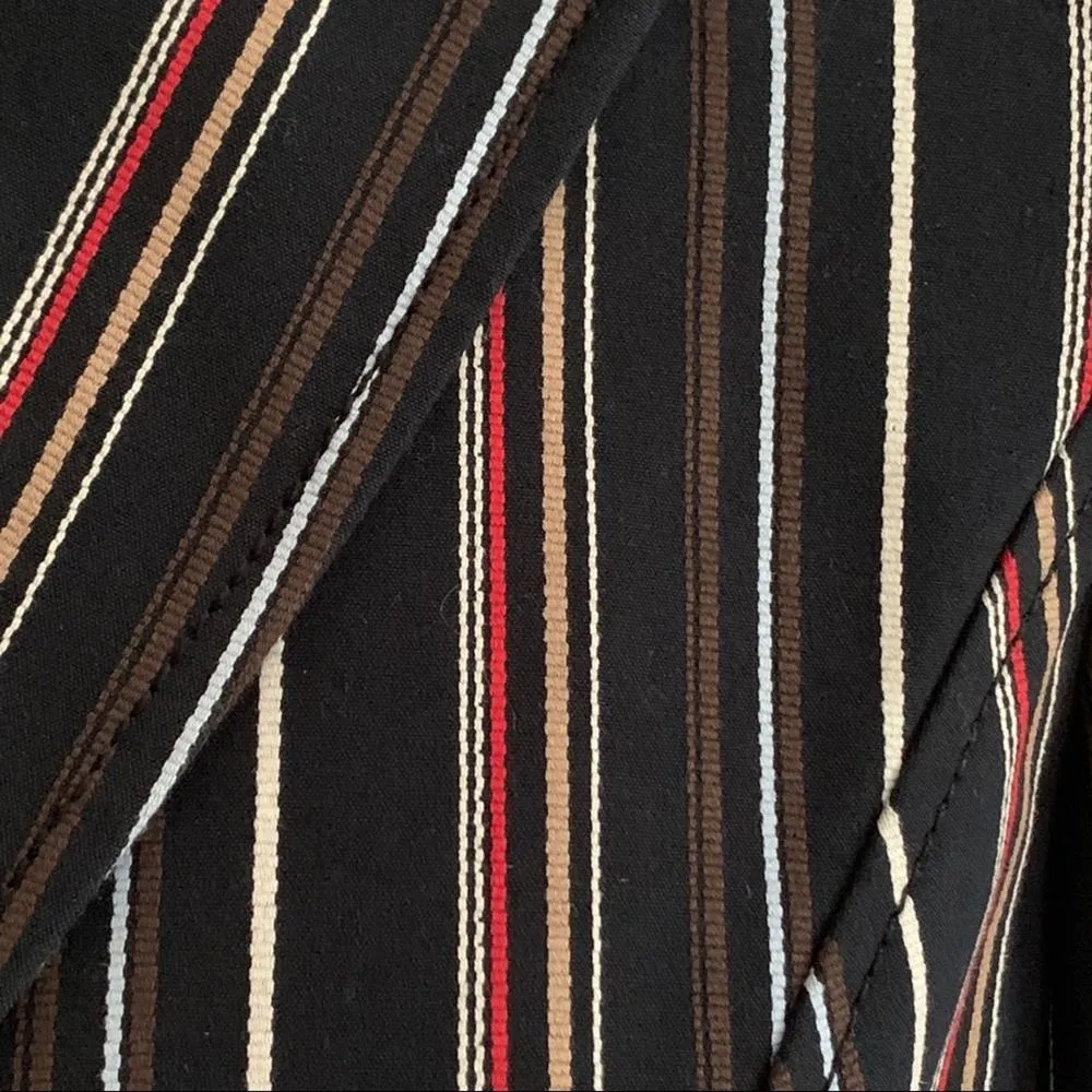 i.e. Blazer Black Tan Pin Stripe Career Button Front Work Blazer Jacket Size 4 - Image 13