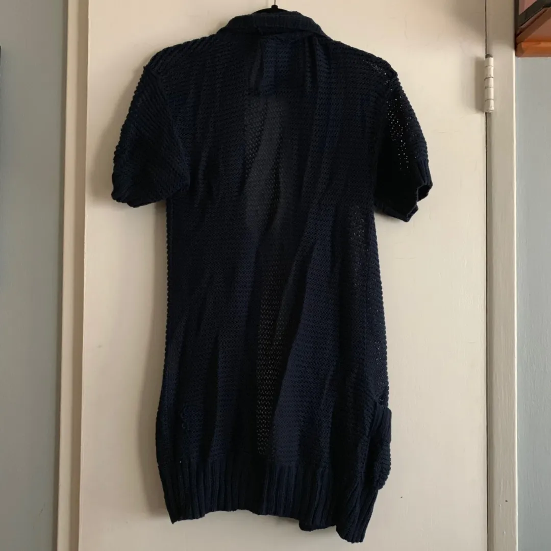 Abercrombie Navy Long Cardigan Sweater - Image 4