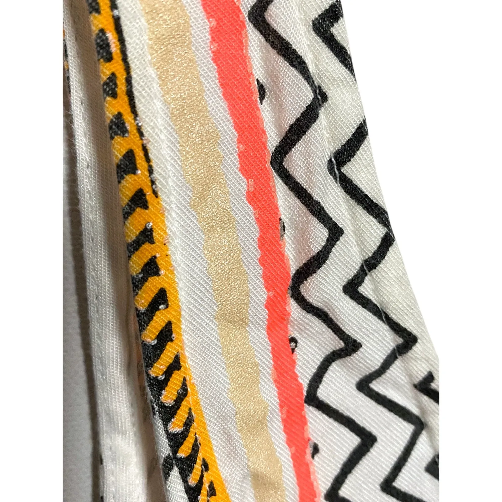 MinkPink Sleeveless Romper XS Tribal Aztec Space Cowboy Boho Drawstring Festival - Image 4