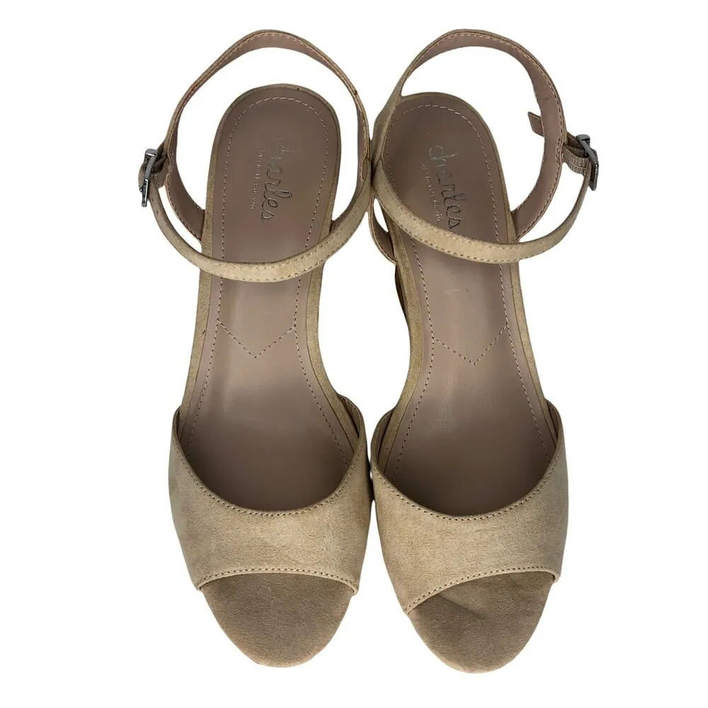 Charles by Charles David Nude Lambert Cork Wedges - Size 9.5 - Women - Image 9
