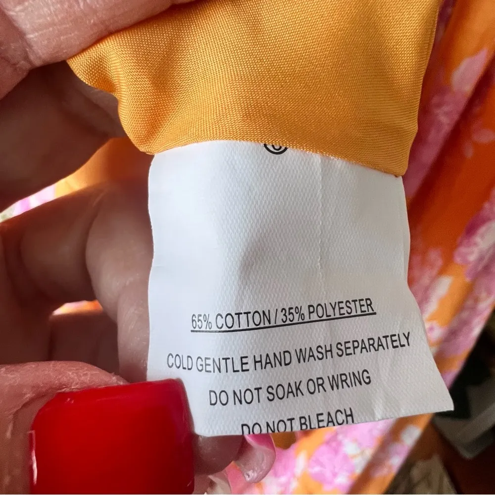 Boutique ONE AND ONLY tropical floral MAXI DRESS Women’s SIZE MEDIUM new - Image 7