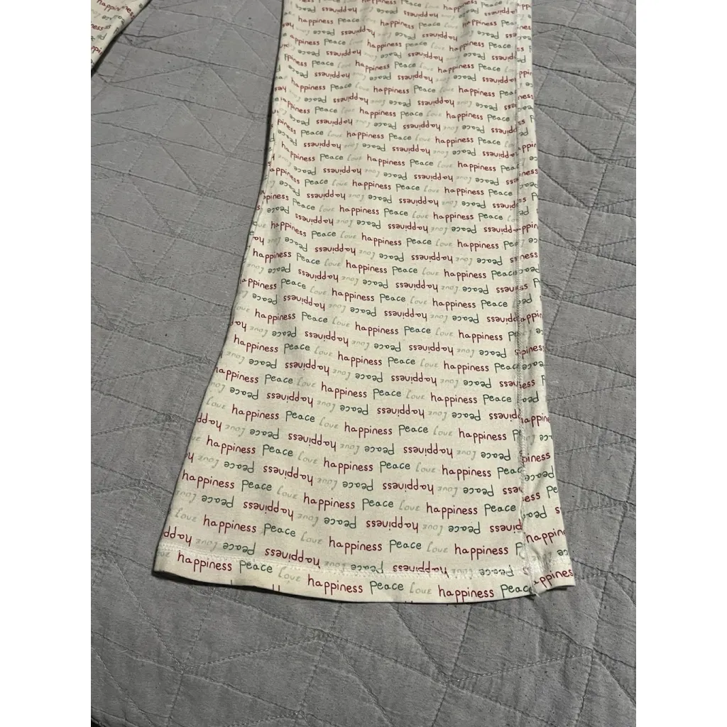 Old Navy Pajama Pants Womens Size XS Peace Happiness Print PJ Lounge Bottoms - Image 5