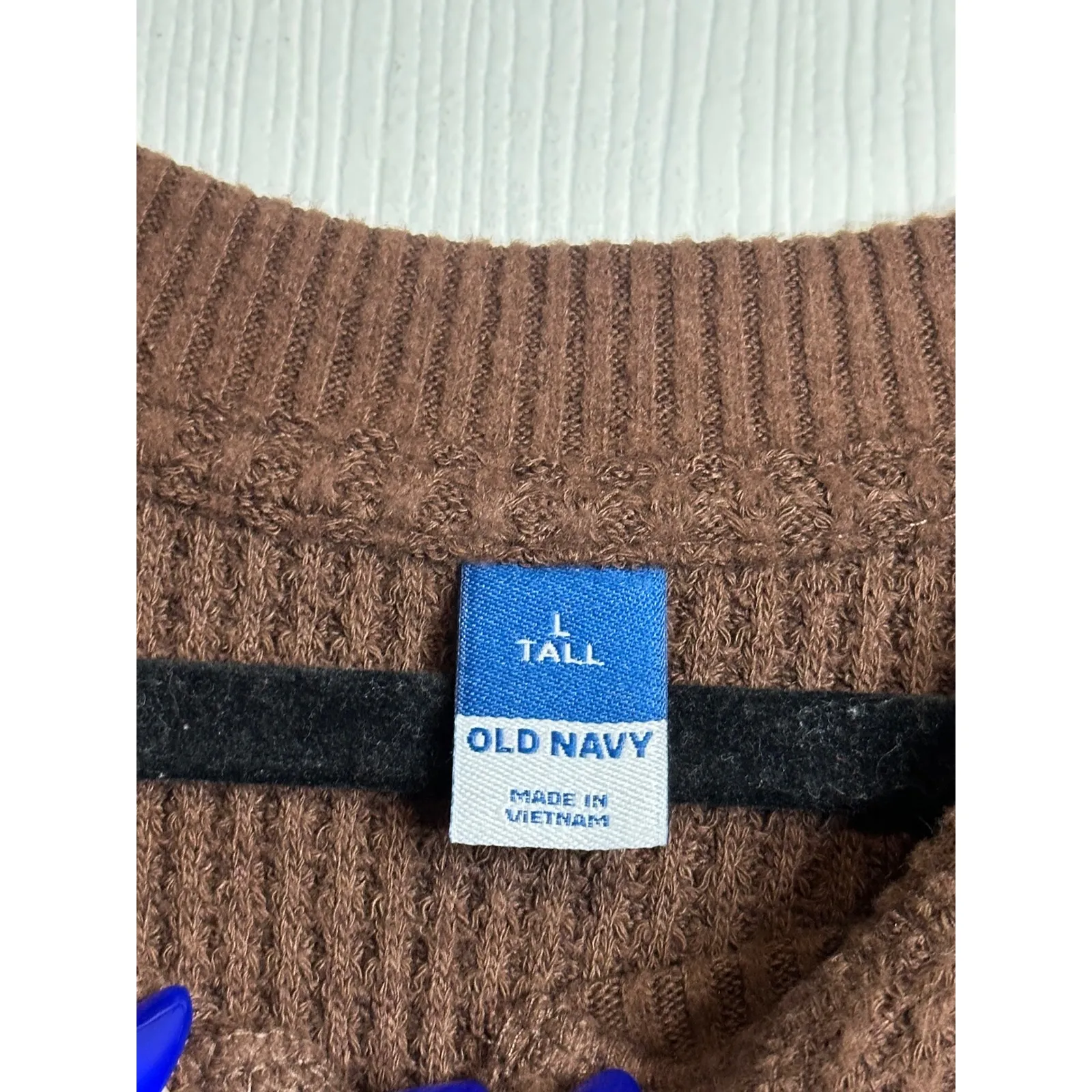 Old Navy Oversized Cozy Waffle Henley Top Size Large Tall - Image 3