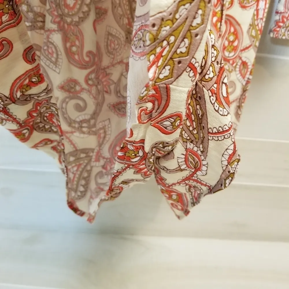 {M} Mumu Tillie Tassel Tie Paisley Romper Shorts - Image 7