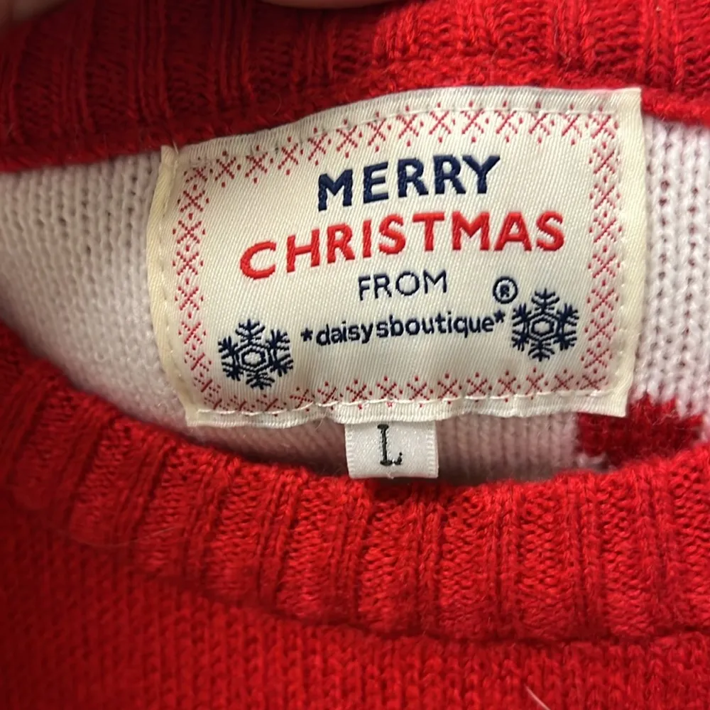 Merry Christmas from Daisy Boutique Women's Ugly Funny Christmas Sweater Red Size L - Image 2