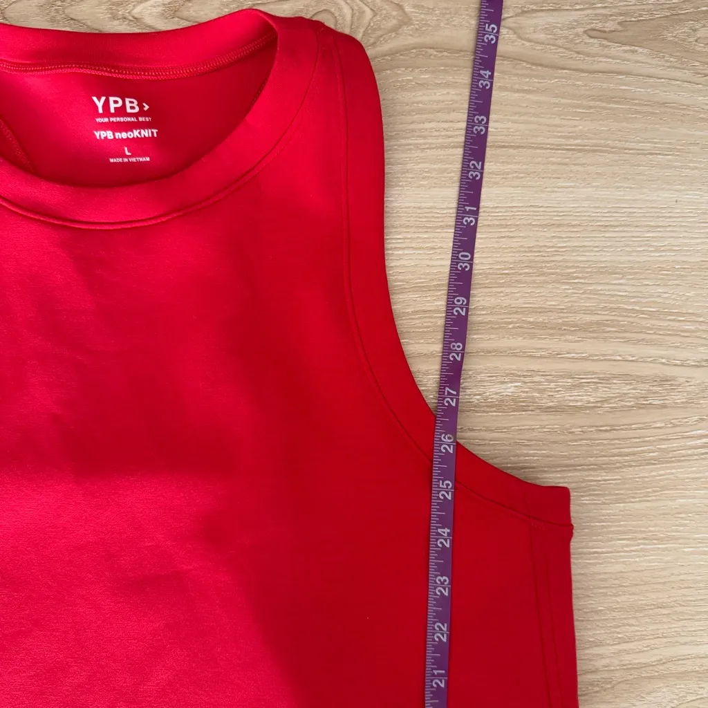 YPB neoKNIT Large On The Go Unlined Mini Dress Red Athletic Tennis Pickleball - Image 9