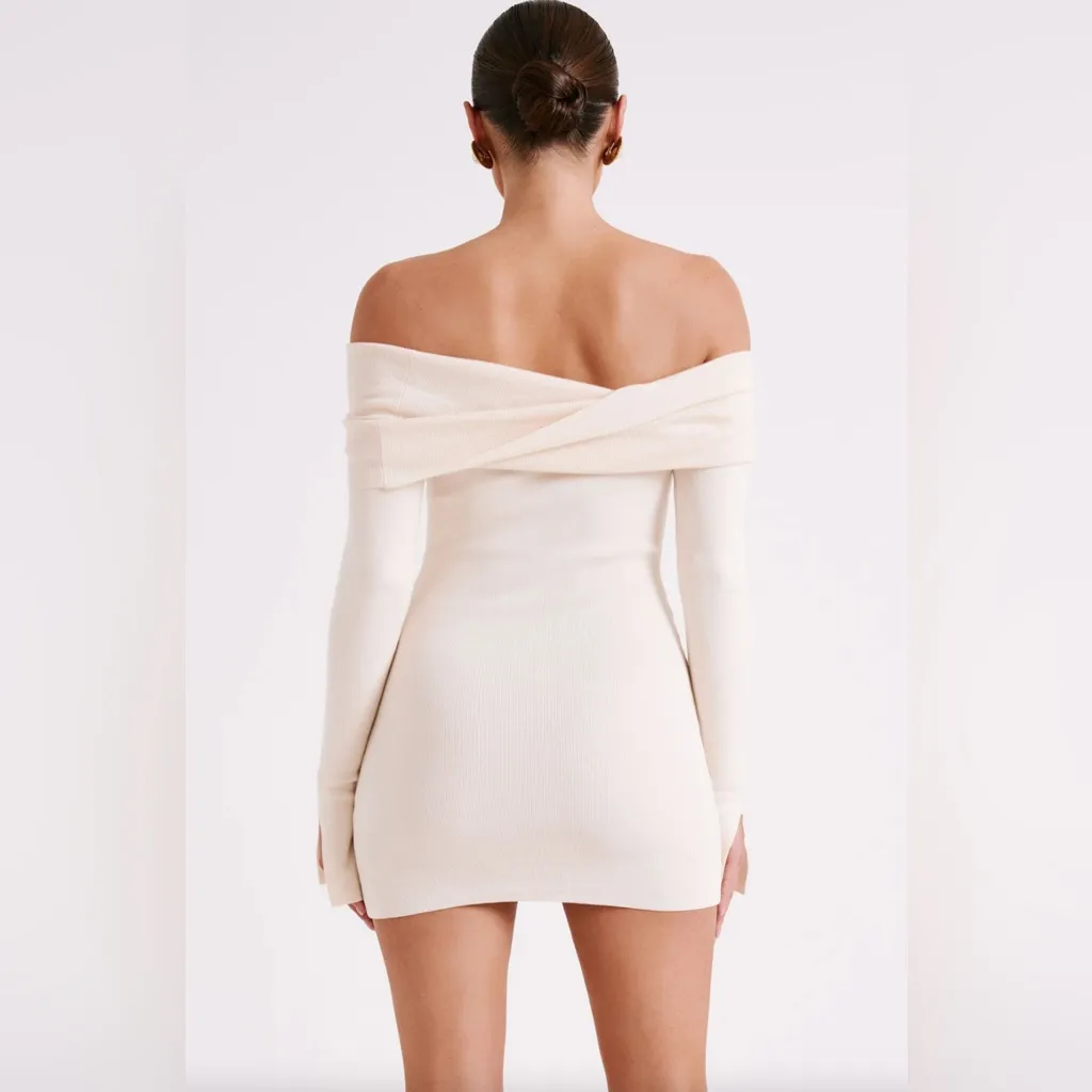 Meshki NEW  Clover Off Shoulder Mini Dress Medium - Image 7