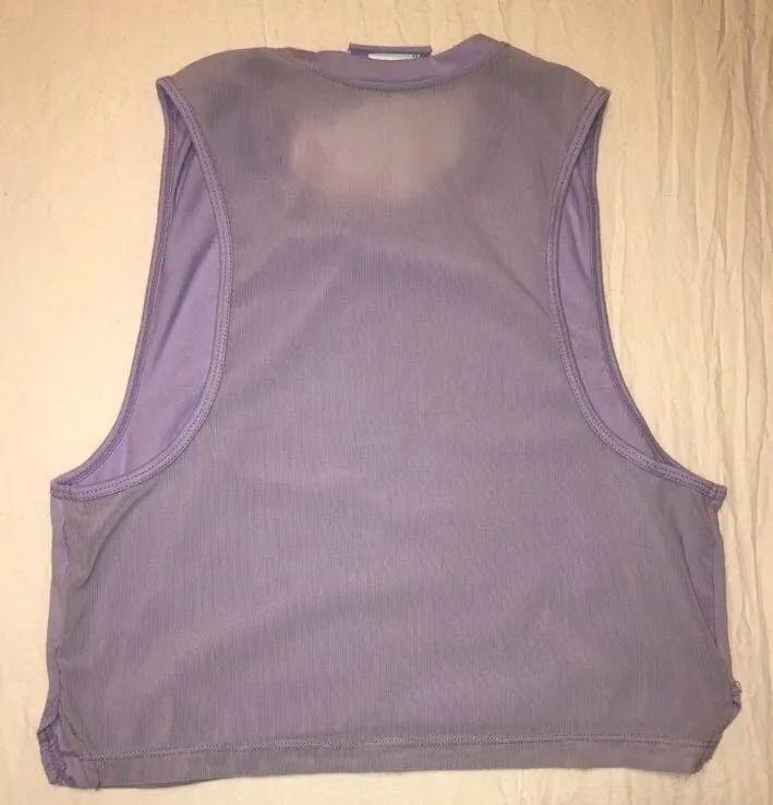 Gymshark Lavender Mesh Crop Tank  - Image 2
